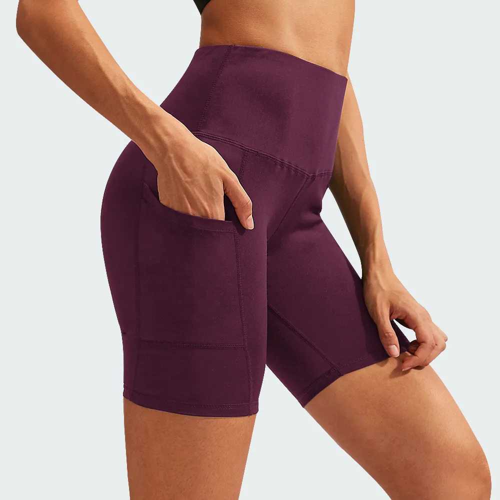 Womens yoga shorts waist exercise gym shorts fitness yoga hip lifting fitness yoga legs running bike shorts Y250412