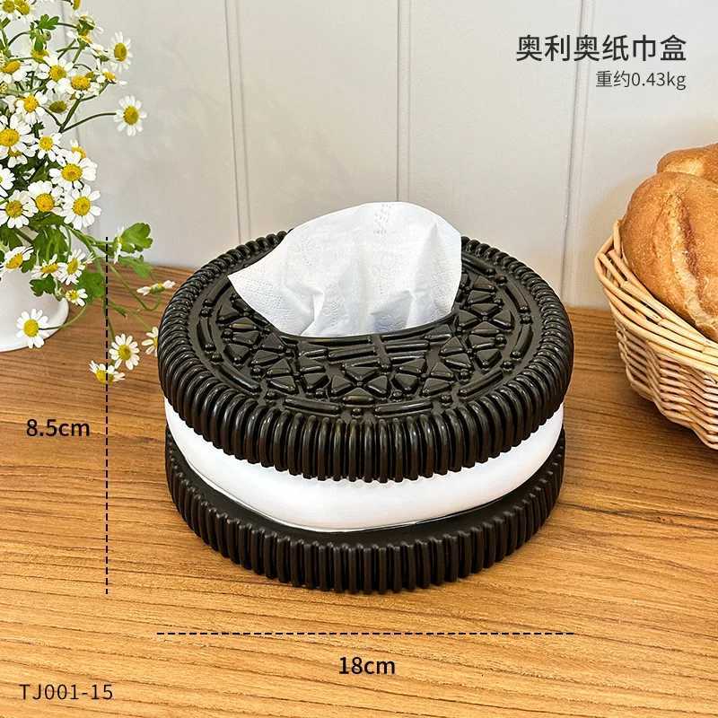 Creative Minimalist Oreo Pl-Out Paper Box He Living Ro Bedro Desktop Premium Tissue Box Decor Elegant and Practical Y251112