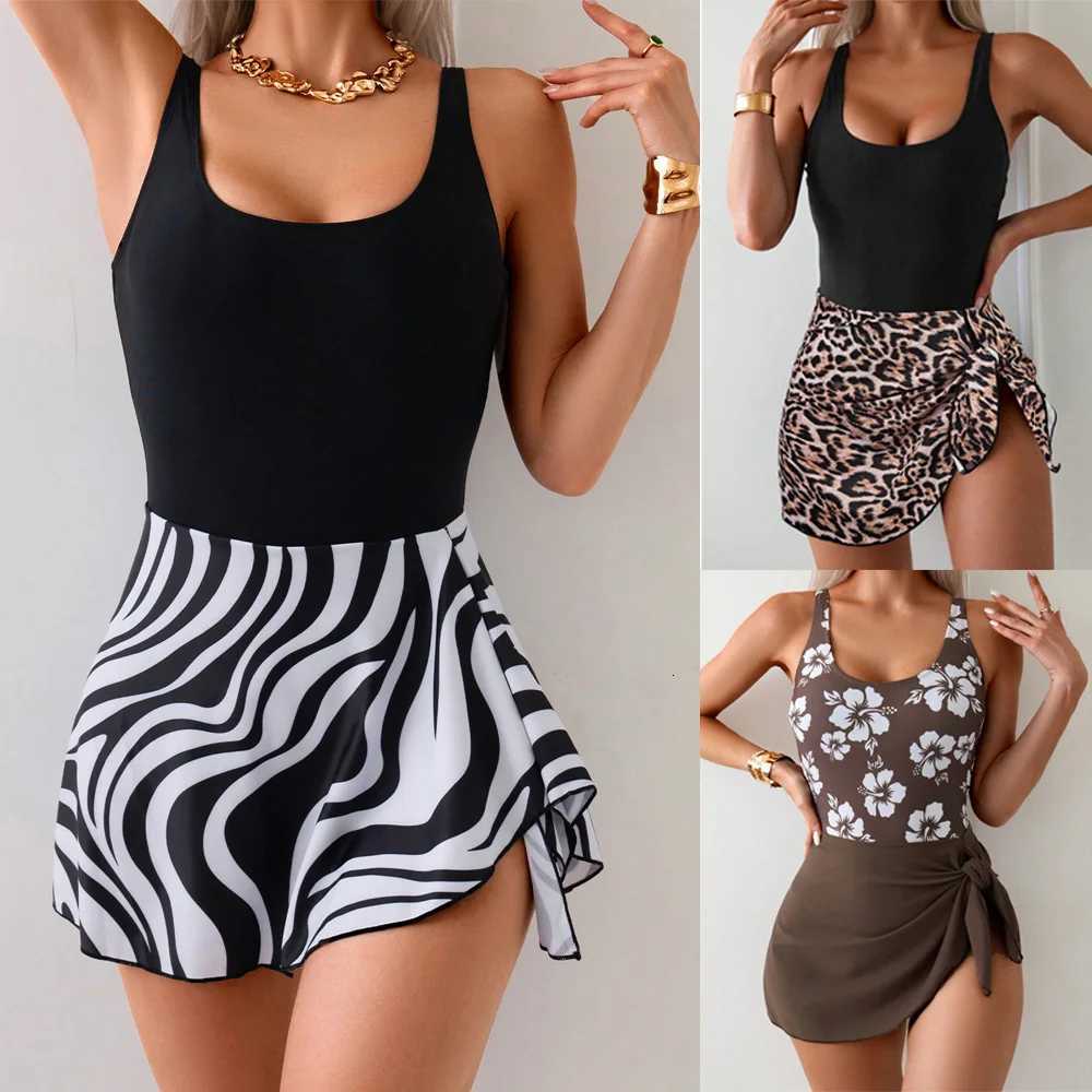 One Piece Swimdress Swimsuits for Women Tummy Control Swim Skirt Bathing Suit for Women 2025W251113