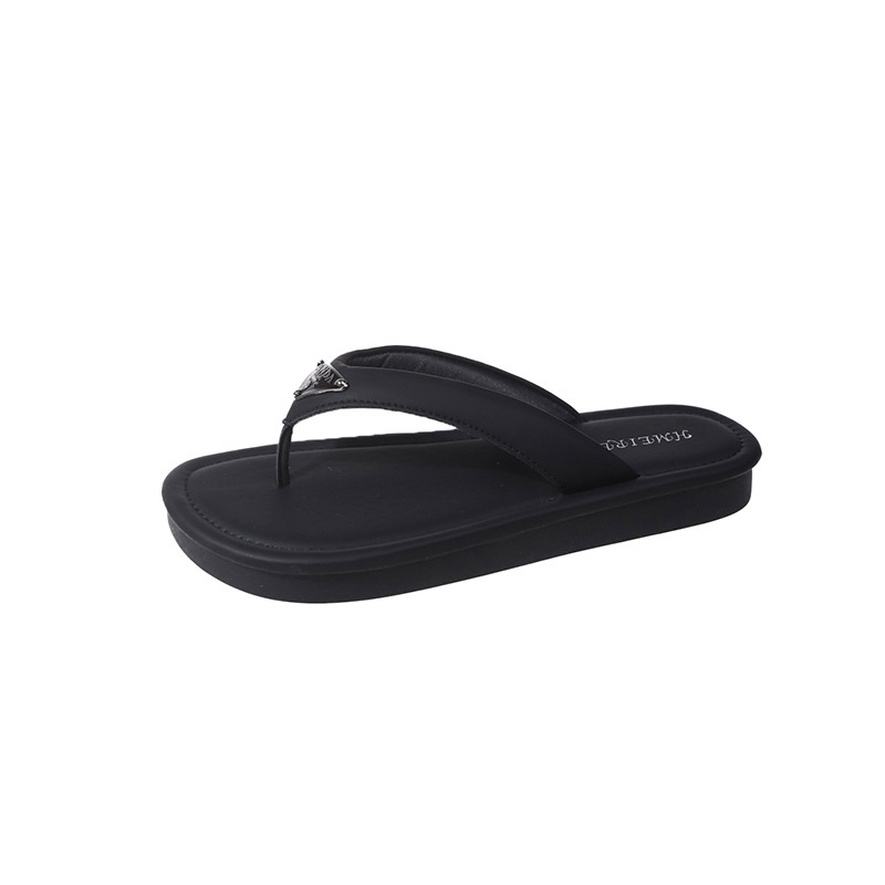 Summer 2025 free delivery new women fashionable brown black white flat sandals beach slippers designer designed outdoor slippers size 35-39