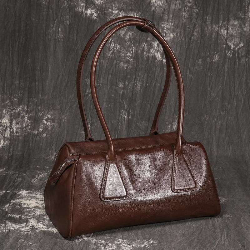 LUOKIR Genuine Leather Retro Women's Shoulder Fashion Trend New Baguette Daily Commuting Bowg Underarm Bag