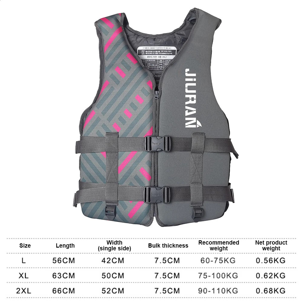 Water Sport Buoyancy Life Vest for Adults Fly Fishing Vest Water Sport Vest for Swimming Sailing Boating Kayak Floating 250411
