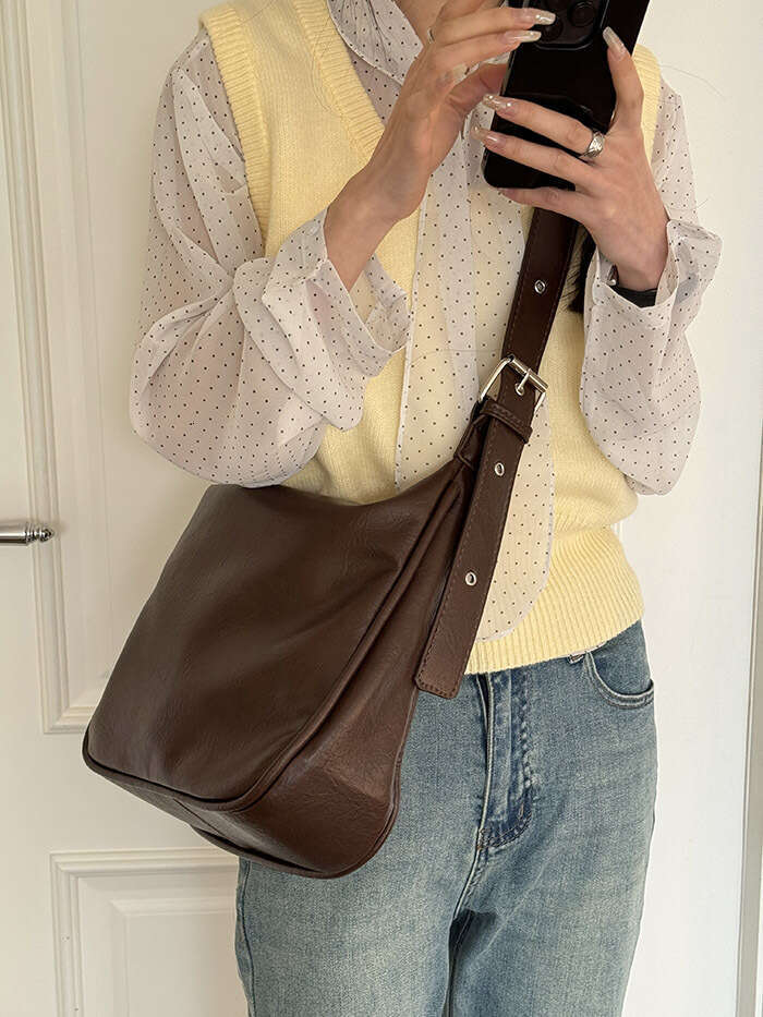 Large capacity for women 2025 new autumn and winter fashion shoulder bag, niche versatile tote bag