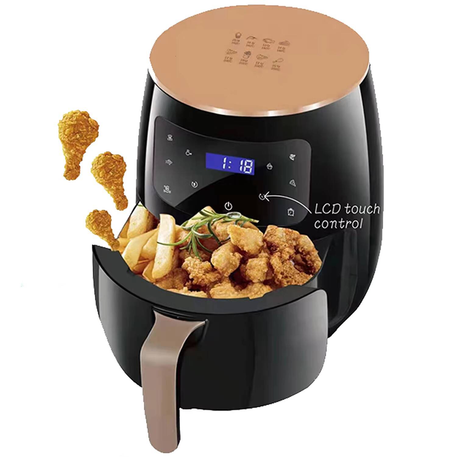 Factory Custom 1400W Large Capacity Multi-Function German Dual Digital Power Intelligent Oven Air Fryer