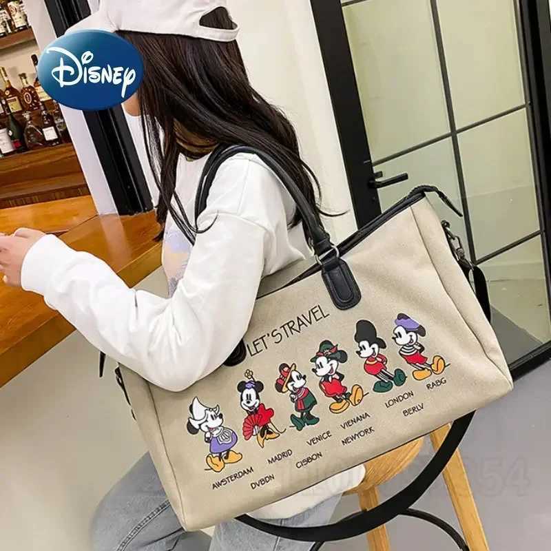 Disney Mickey New Diaper Bag Handbag Cartoon Fashion Baby Diaper Bag Large Capacity Waterproof Diaper Bag Multi FunctionalXJ250412