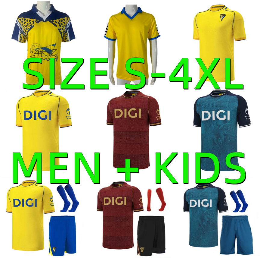 25 26 CadizS Soccer Jerseys Retro 1983 1991 1992 CADIZ CF 2025 2026 MS. BRIAN SOBRINO CHRIS RAMOS DARWIN ROGER ALEX de futbol Carnaval 83 84 91 92 men kids football shirts