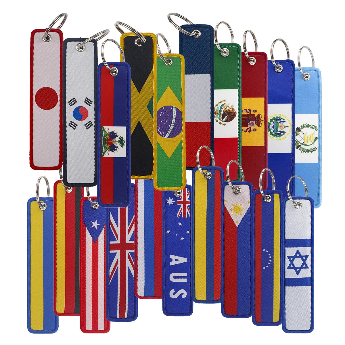 National Flag y Key Cool Person Label Car Keychain Bracket Accessories Friend Gift 1PC 250410