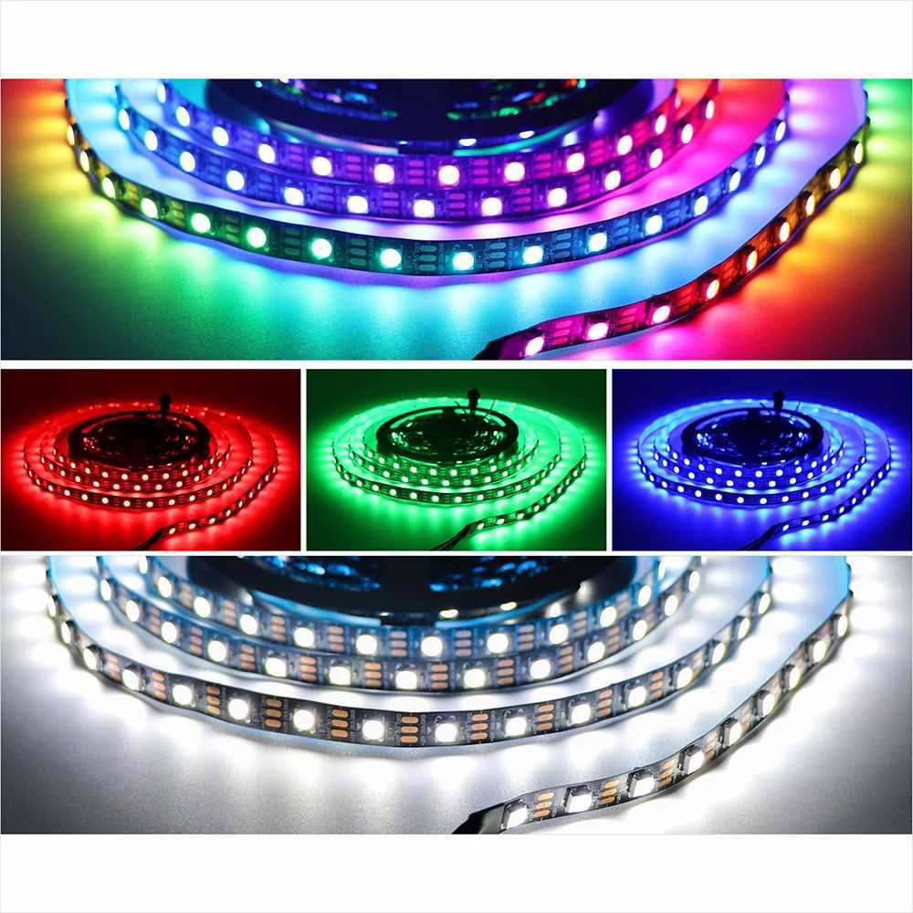 Sk6812 DC 12V RGBW RGBWW 5050SMD independently addressable 30/60/144 LEDs/m IP30/65/67 black/white PCB wire 1-5 meters W251112