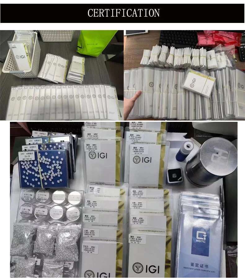 14K White Gold Round DEF CVD HPHT Lab Grown Diamond Engagement Halo Ring Round Cut 0.5ct Wedding Rings for Women With IGI