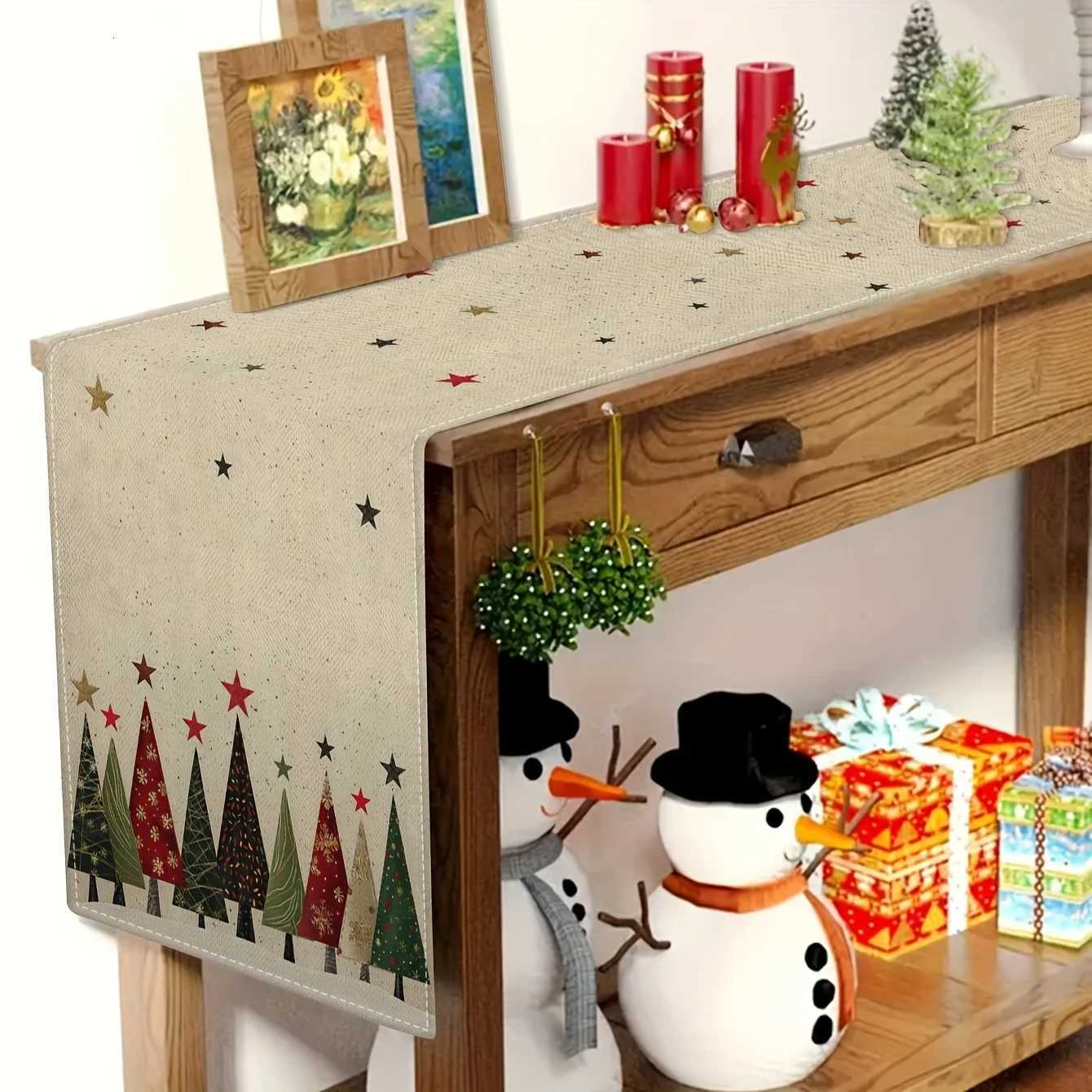 Christmas Bohemian Strip 1 Christmas Tree Table Runner Tablecloth Holiday Decoration Day Indoor and Outdoor Party Supplies Seasonal Celebr Y251113