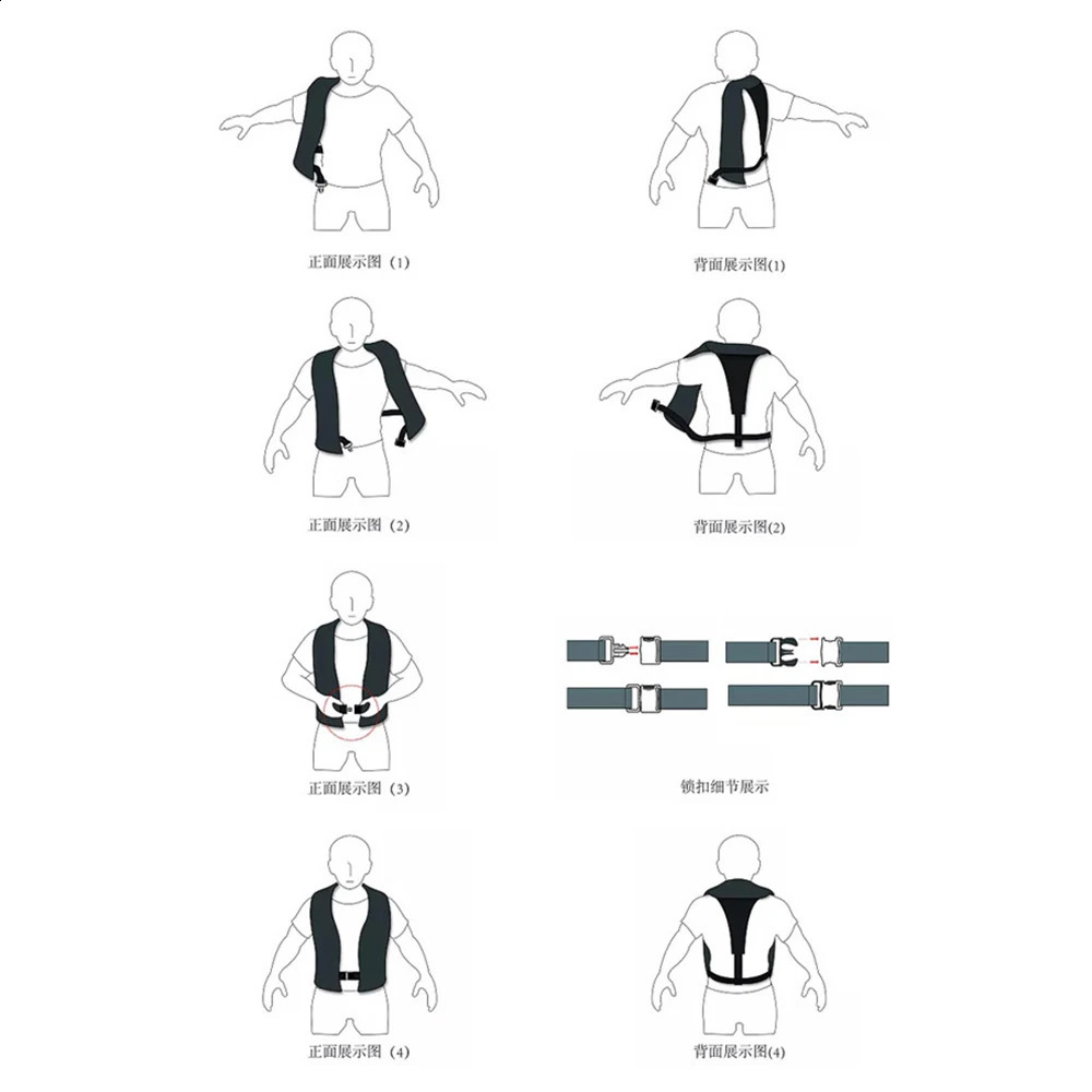 Automatic Inflatable Life Jacket for Adult Portable Survival Jacket Professional Swimming Vest Water Sports Swimwear 250411