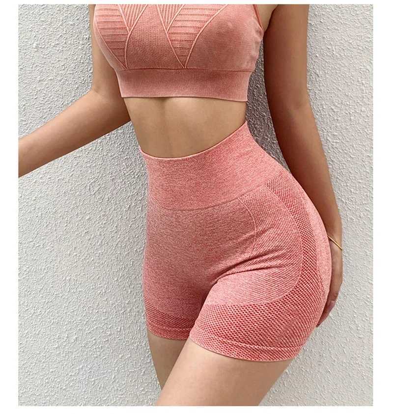 Womens shorts womens sports shorts new bicycles jogging fitness high waist push ups gym shorts legs yoga clothes Y250412