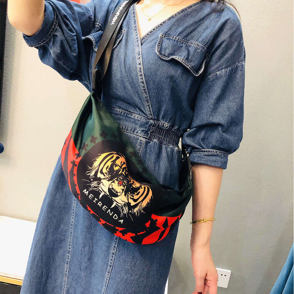 Backpack Trendy Chest for Women New Women's Canvas Dumpling Sports Waist Crescent Single Shoulder Crossbody Bag