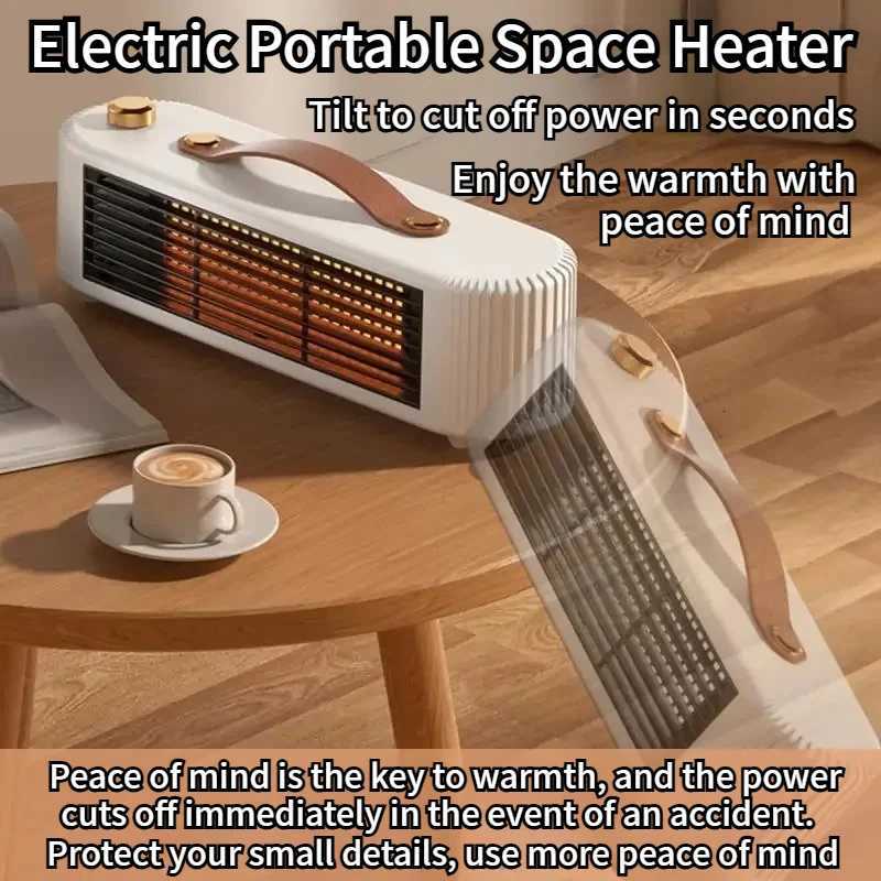 Compact Space Heater Energy-Efficient Indoor Electric Heater with Fast Heating Ideal for Tabletop Fireplace Use Y251113