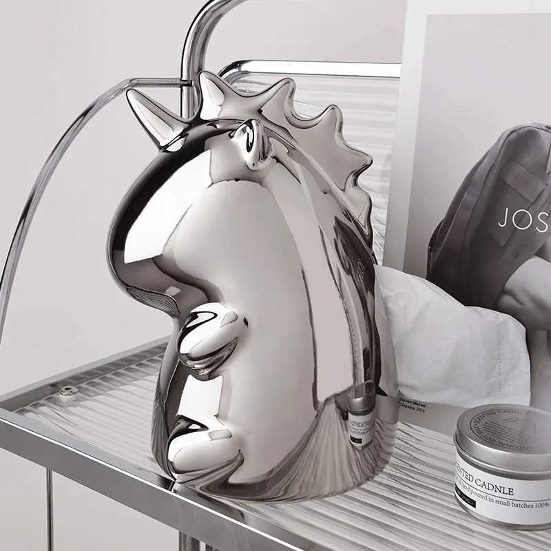 Creative INS Unicorn Ceramic Tissue Box Light Luxury He Living Ro Decoration Drawout Paper Box Y251112