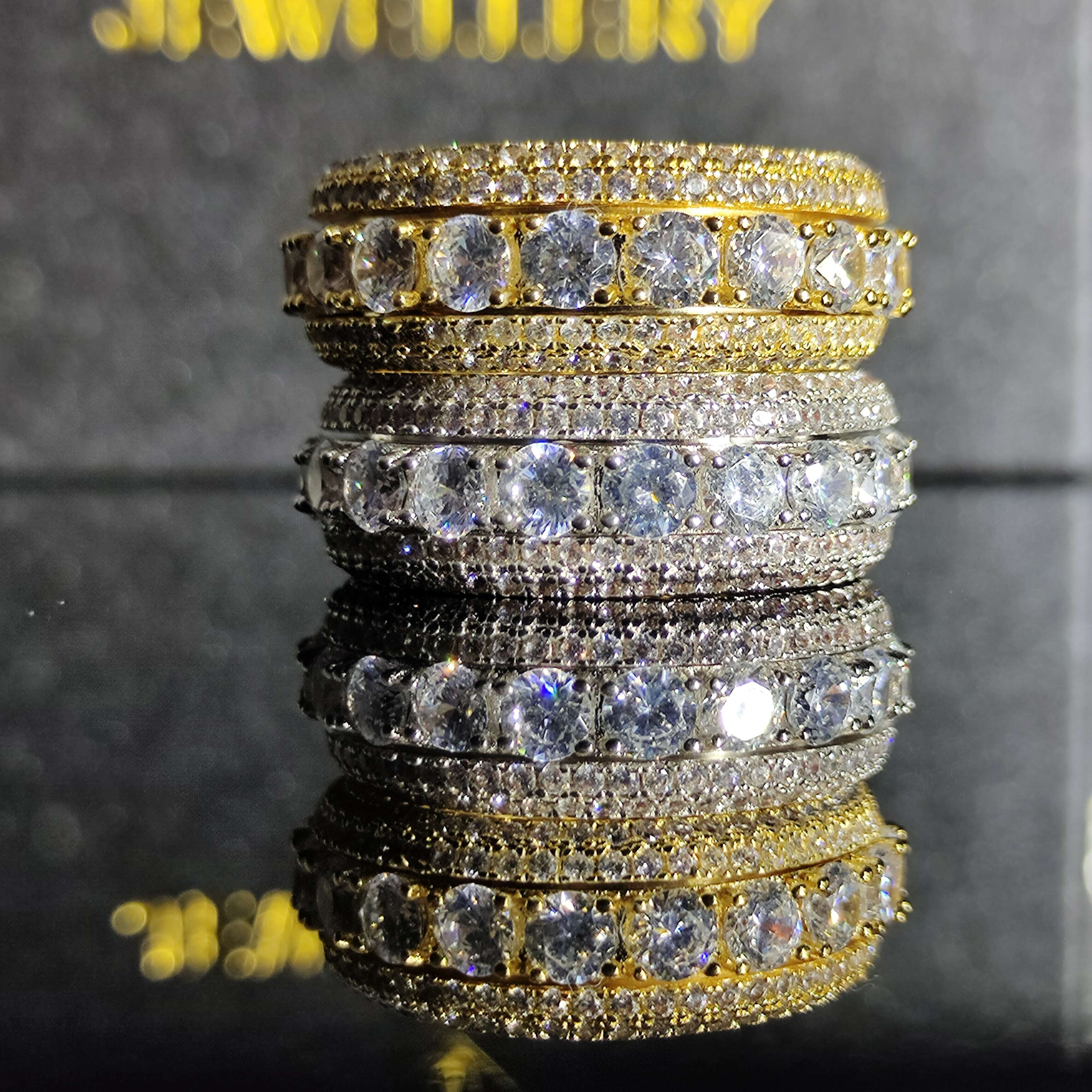 Retail Spinning Ring Hip Hop Jewelry High Quality Rotating Ring