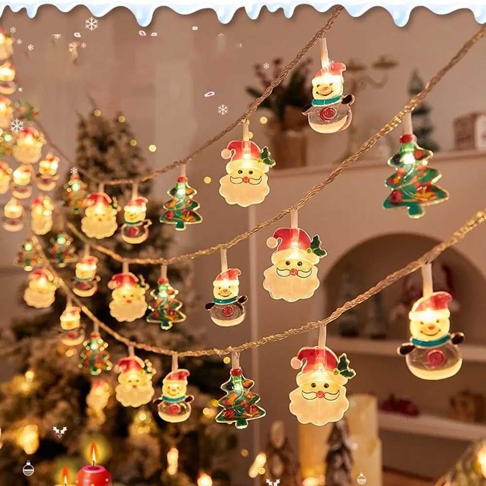 New 15M 10LED Christmas LED String Warm Light Santa Claus Snowman LEDLights String DIY Colorful Garland Lights Christma M251113