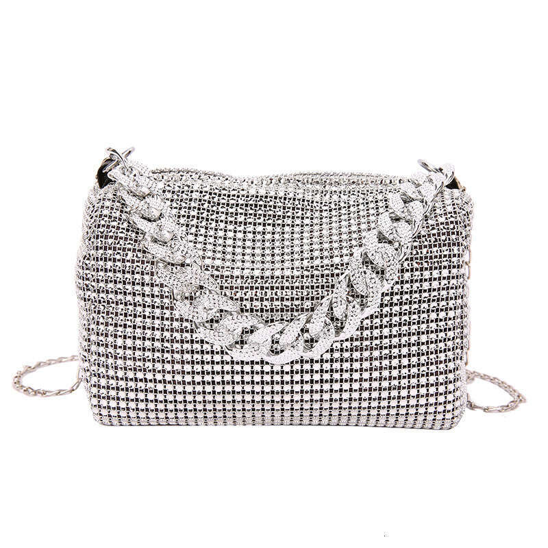 Bag, women's dinner 2025 early spring new popular fashion bright diamond niche crossbody bag, handbag