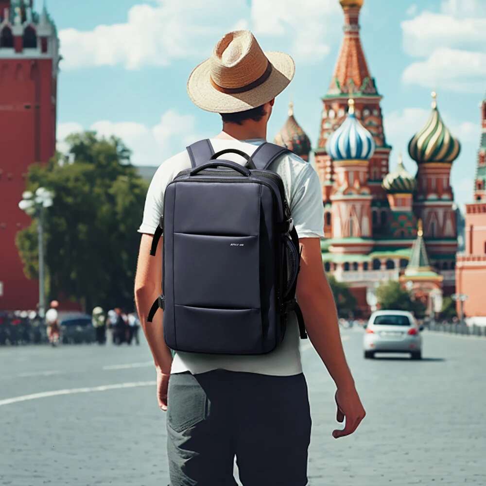 Hcankcan Expandable Men Large Capacity Travel Backpack With USB Waterproof Business 15.6''Laptop Casual Lage Bag