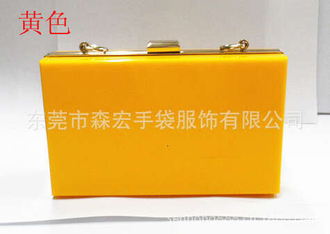 Acrylic Transparent Box Women's Handheld Dinner One Shoulder Small Square Cross Body Chain Bag
