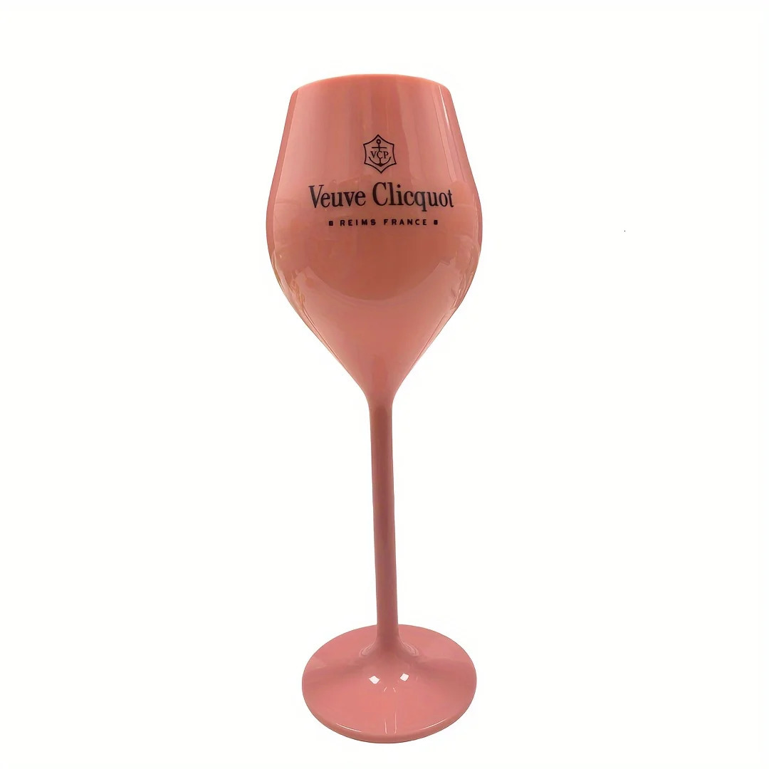 2pcsset 130ML43oz orange pink thickening Vintage plastic champagne wine glasses flutes cups goblets 251113