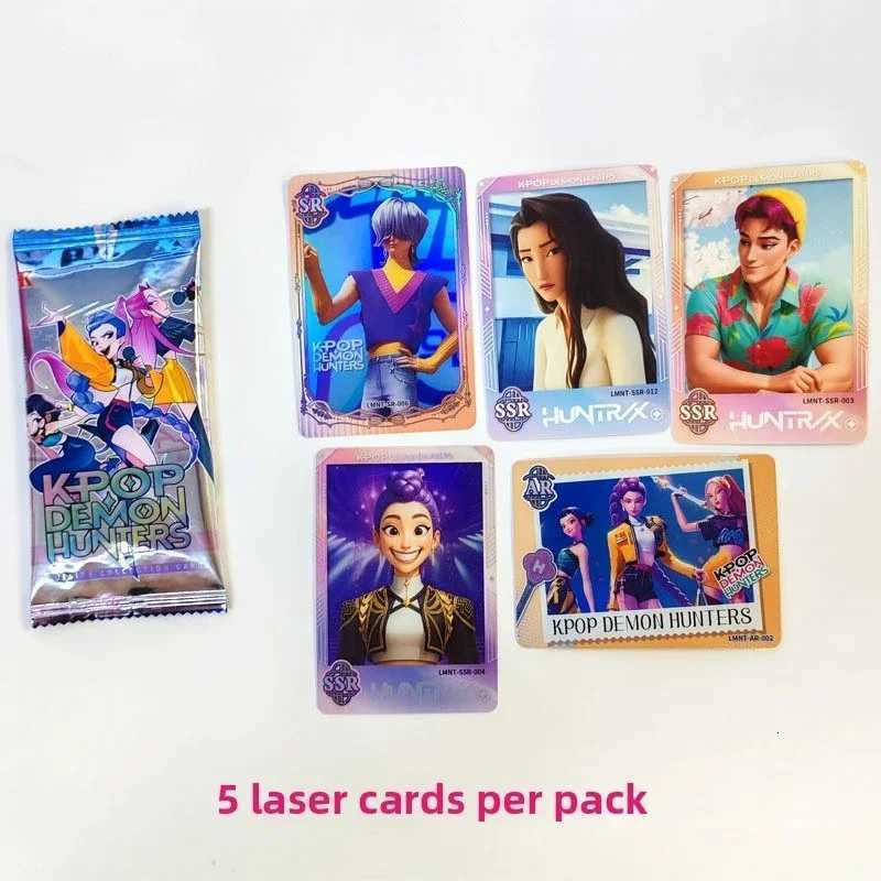 150pcs KPop Demon Hunters Collectible Cards Advanced Laser HUNTR/X Trading Card Set Premium Flash Cards for Anime Fans Z251111