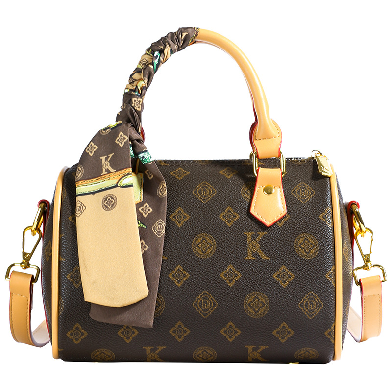 LUYIWEINASI Shopping Tote Cross Body bag Fashion Women's Bucket Printed Small Korean Style Simple Drawstring Single Shoulder Crossbody Bags