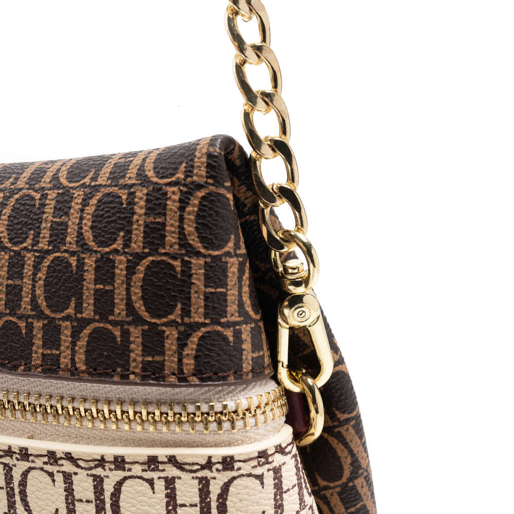 CHHC New High-End Square Metal Chain Single Shoulder Diagonal Cross Bag, Fashionable And Versatile Printed Bag