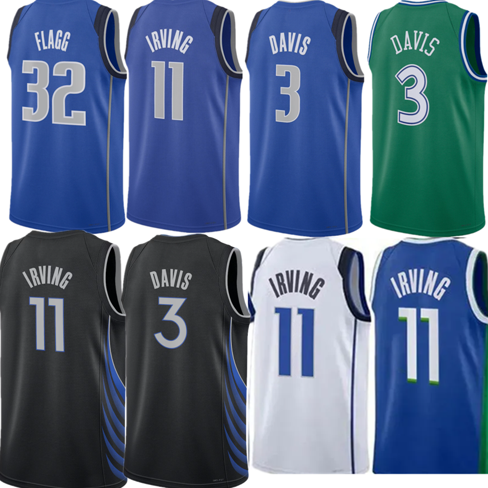 Custom Cooper Flagg Jerseys Kyrie Anthony Davis Thompson Basketball Jaden Hardy Dereck Lively II Naji Marshall Jersey