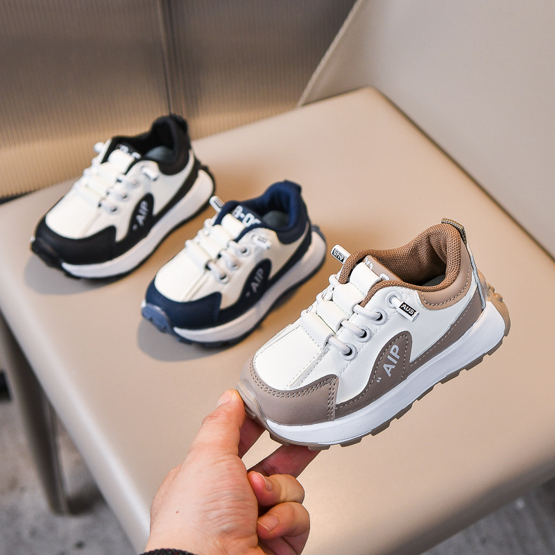Kids Sneakers Casual Shoes Outdoor Tennis Hiking Walking Sports Running Platform Leather Umshop Fashion Toddler Children Shoes Sizes 21 - 30 U0289