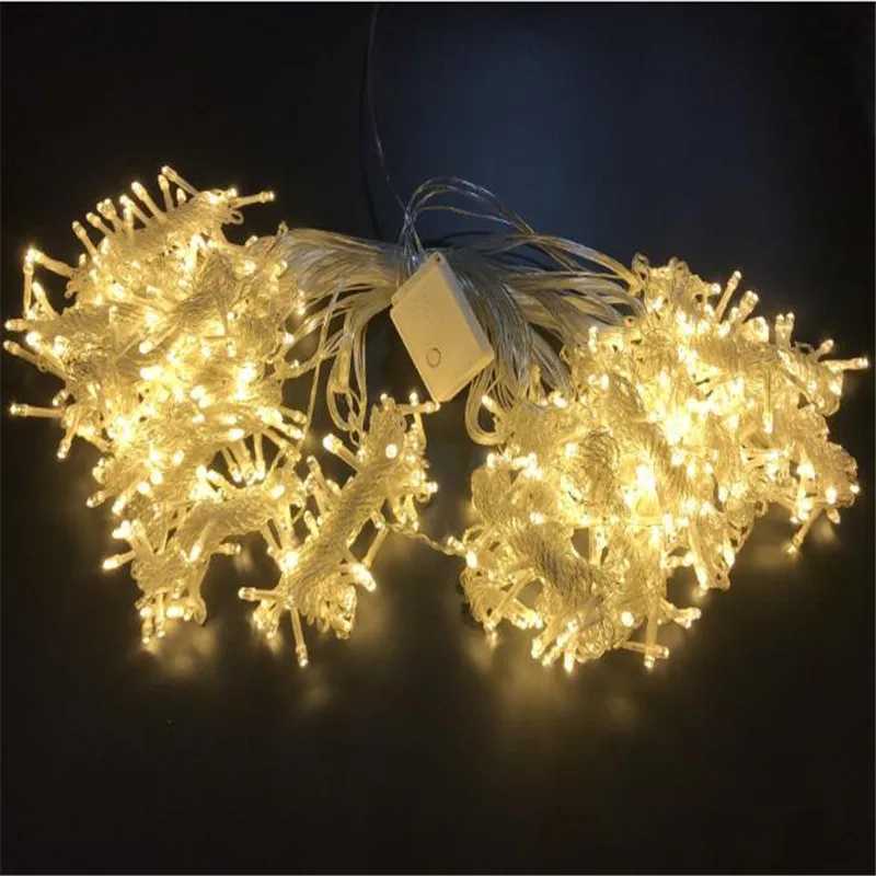 LED Curtain Lights Christmas Decoration 2023 3x3 6x3 9x3 LED Festoon Outdoor String Lights Aesthetic Room Decor New Year Wedding M251113
