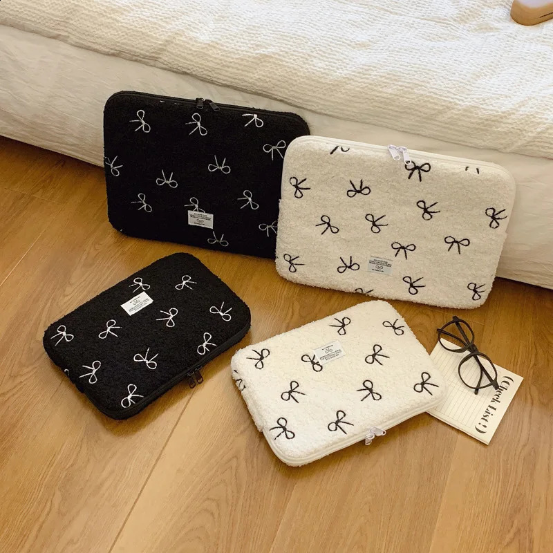 Cute bow Laptop Sleeve Cover Bag 11 13 13.3 13.6 14 Inch Carrying Case Bags For Ipad Asus HP 250407