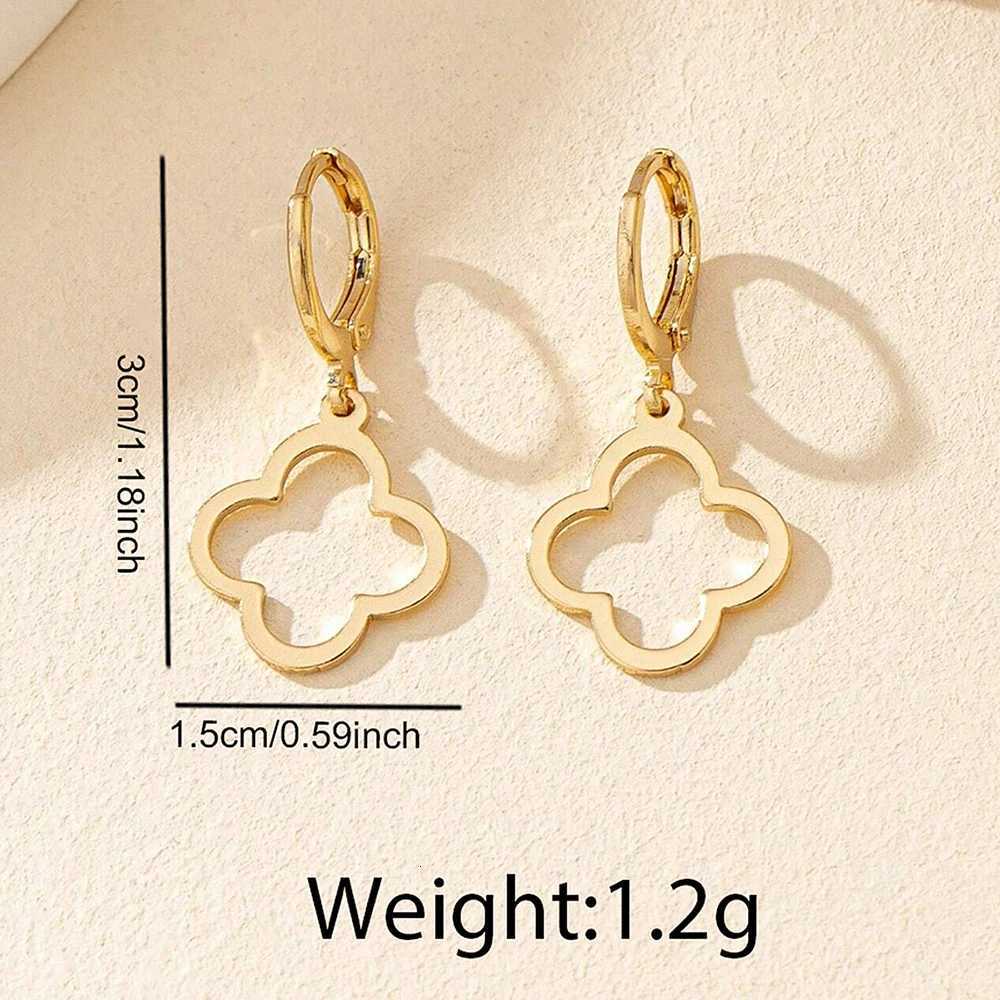 Luxury DGIDDK Stainless Steel Earrings Pop Vintage Fresh Clover Dangle Earrings For Women Jewelry Valentines Day Gift Party Matching Y251112