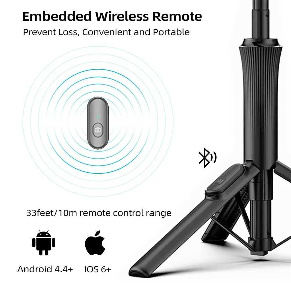 Tripod Magnetic Selfie Stick Phone with Remote Extendable Phone Tripod Stand for Iphone 15 14 13 12 11 10 g PhoneM251113