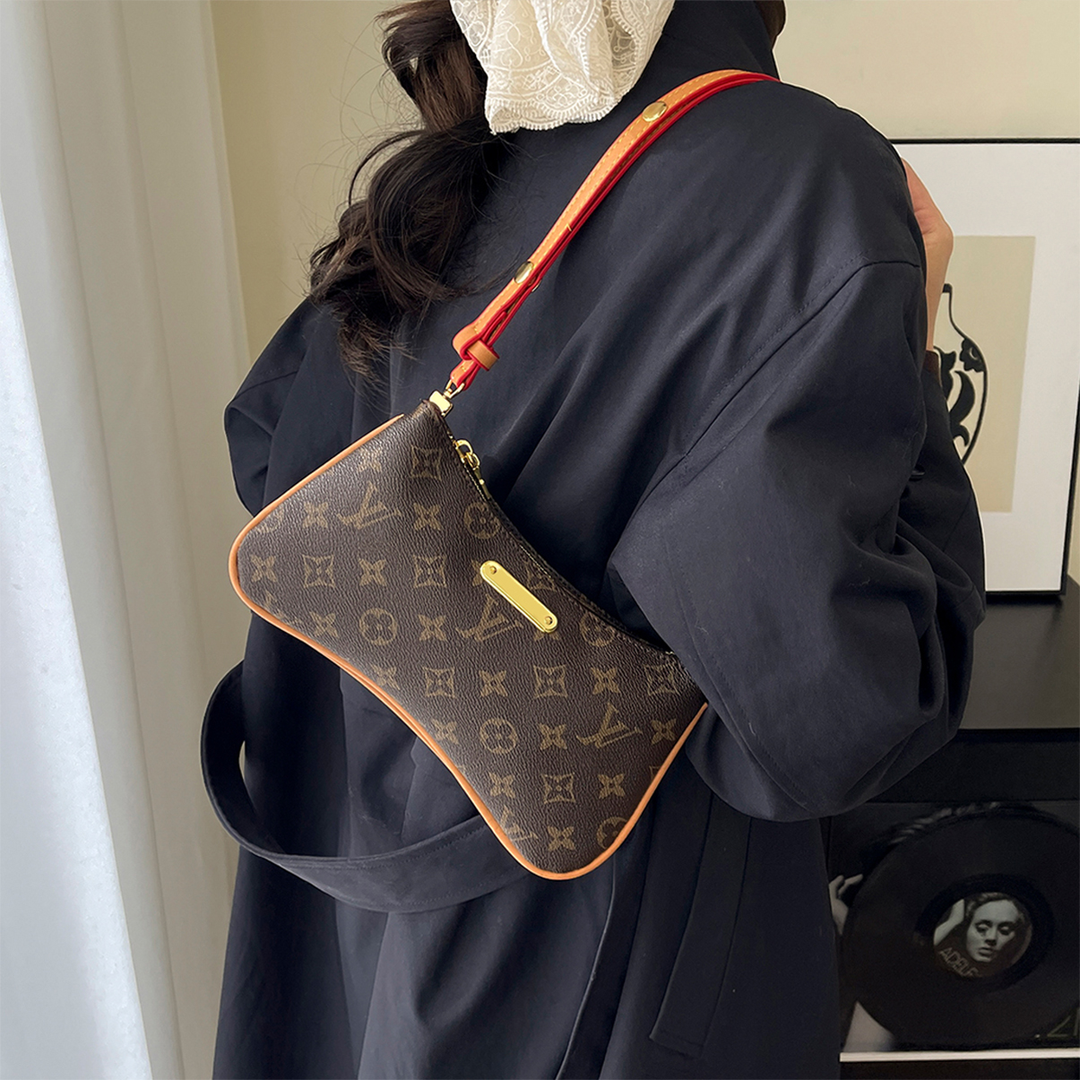 Designer Bag Shoulder Bag livLuxury Bag High Quality Women's handbag Purse Brown Cowhide Crossbody bag Fashion Zipper Underarm Bag Classic print Shopping bag M83008