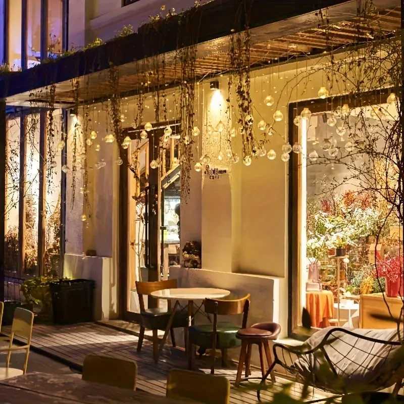 1 PC ing Ball Curtain String Light Battery Box Garden Lamp Starry Sky LED Camping Lights New Year Christmas Room Decoration M251113