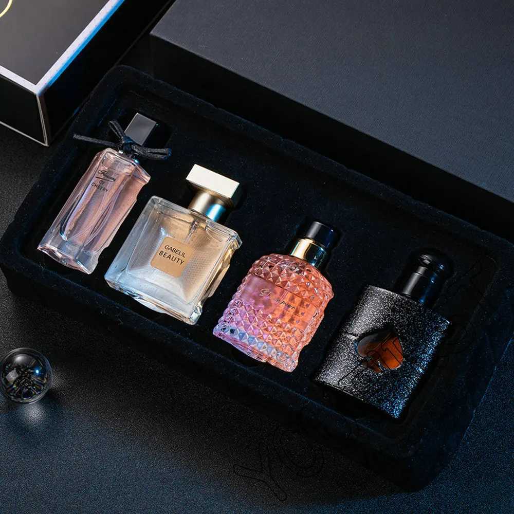 Gift Box Four Piece Set Women Perfume Spray 105ml Floral Scent Lasting Fragrance Pheromone Eau De Parfum Men Cologne BalminessT251113