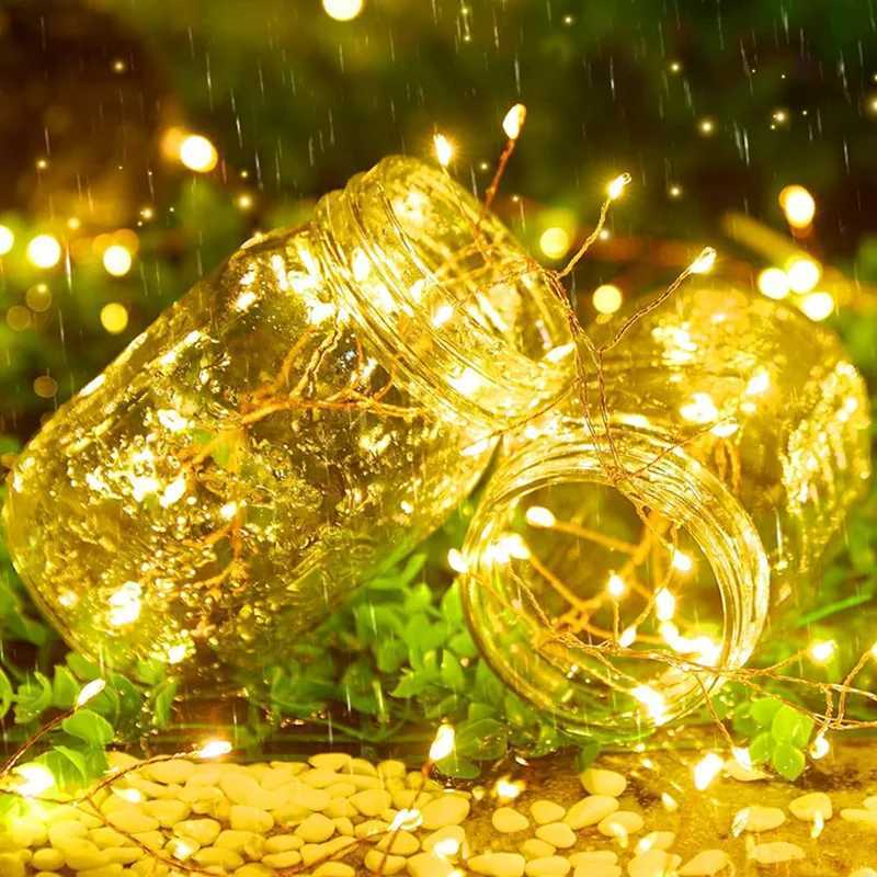 15/3/6M Remote Firecracker Twinkle Lights LED USB Silver Wire Cluster String Light Fairy Lights Party Wedding Christmas Decor M251113