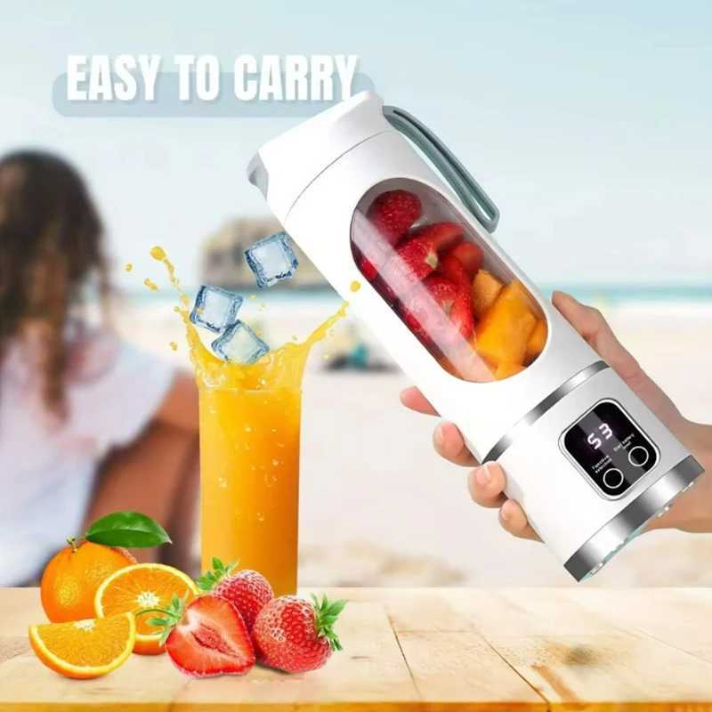 Portable USB Rechargeable Fruit Juicer 450ml Capacity 3 Gear Blending Ice Crusher for Shakes Smoothies 12 Blades Juicer Cup C251113