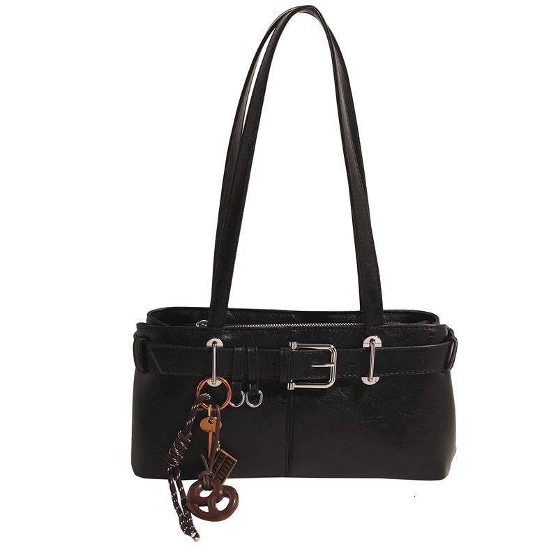 2025S Designer Women S Bag Small Korean Style Armpit Women S Commuting Belt Buckle Bag Fashionable And Stylish Shoulder Strap Tote Bag