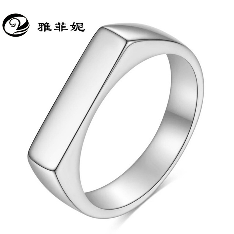 ORSA JEWELS Classic 925 Sterling Silver Signet Band Ring for Men Simple Oval Plain Wedding Statement Promise Ring Jewelry NMR06 240814