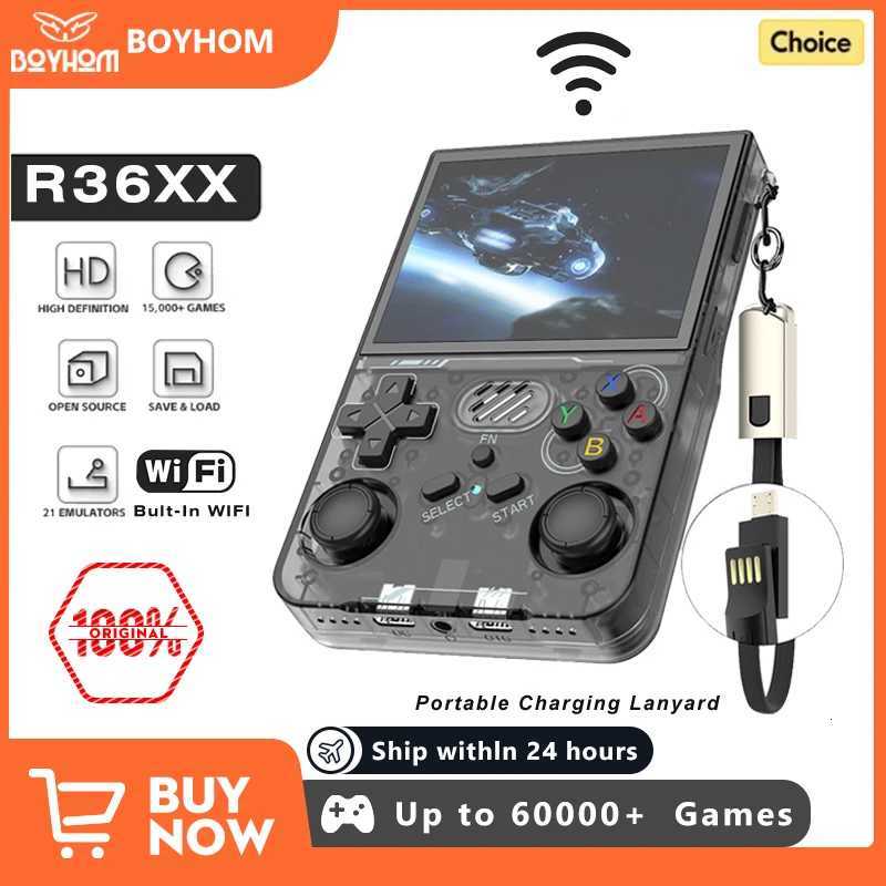 BOYH R36XX Retro Handheld Console Open-Source Linux System bt-in wifi Game Consoles 35inch IPS Sn Portable Video Player H25111314