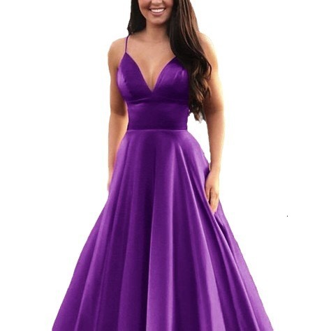 2025 Summer 024 Womens Sexy V-neck Dress with Strap Solid Color Sleeveless Fashion Evening Dress