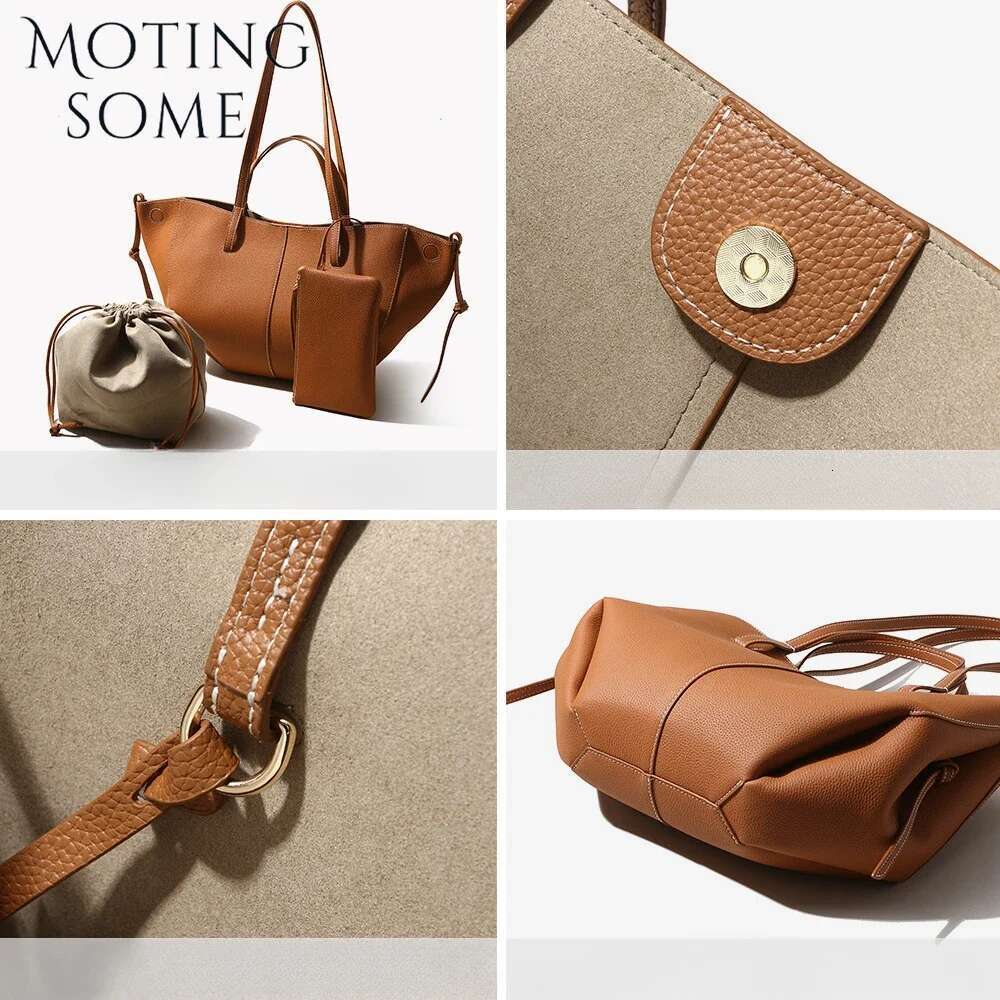 Motingsome 100% Genuine Leather Bag Woman Casual Tote Large hot Capacity Shoulder Purses Designer Handbag 2025
