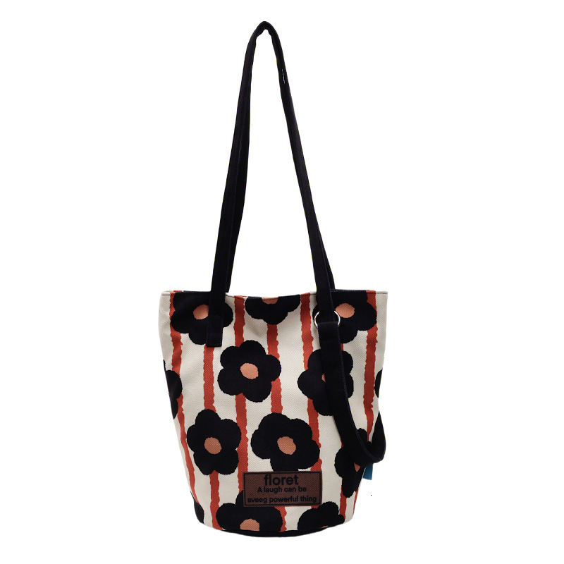 2025S Designer Women S Bag Fashionable Lazy Bucket Large Capacity Women S New Fashion Illustration Shoulder Bag College Student Artistic Crossbody Bag