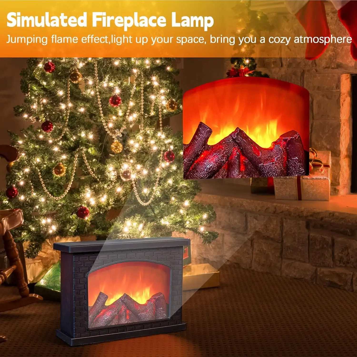 Fireplace Lanterns Decorative Fake FireplaceFlame Effect LED Fire Lamp for Indoor Outdoor Christmas DecorNo Heater Function Y251113