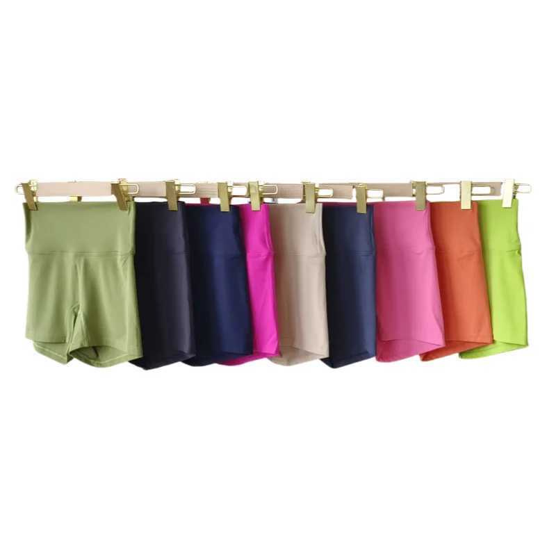 Womens yoga fitness shorts running bike womens legs fast drying breathable high waisted yoga shorts Y250412