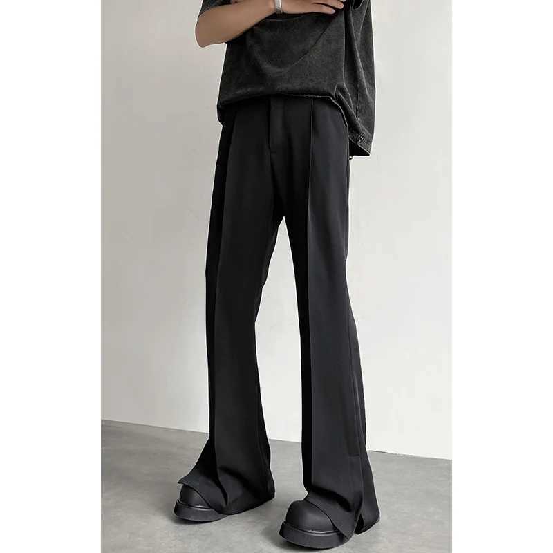 Brown black suit pants mens fashion social mens dress pants Korean loose casual flash pants mens office formal mens Trouser M-2XLXJ250412