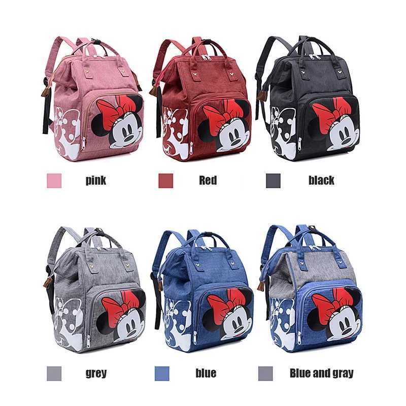 Disney Mom Pregnant Bag Disney Mickey Mouse Diaper Waterproof Backpack Storage Bag Large Capacity Baby Cart Fashion Travel BagXJ250412