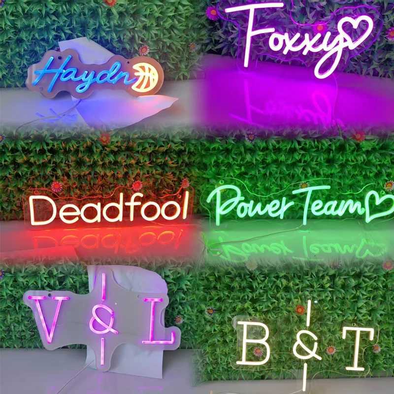 Custom Neon Bar Sign LED Letter Neon Light Name Wedding Sign Bedroom Home Wall Neon Business Dropshipping Free Design W251112